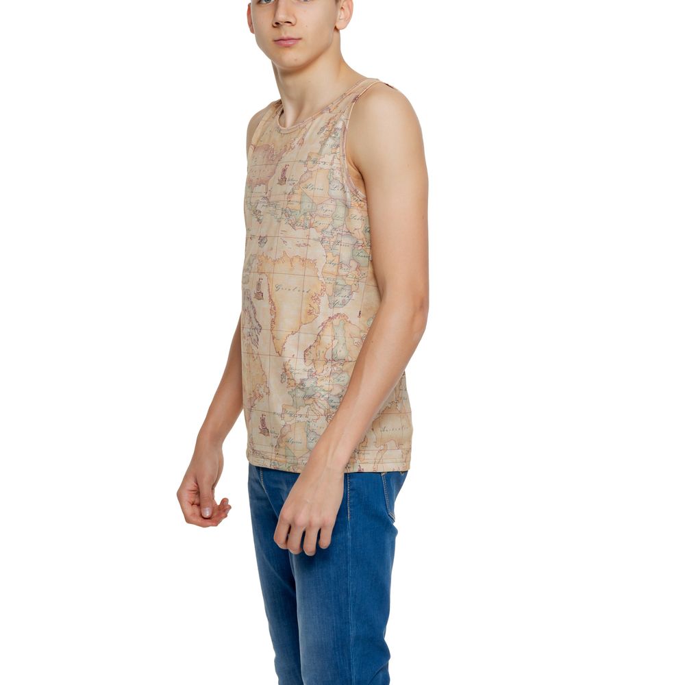 Beige Polyester Tank Tops