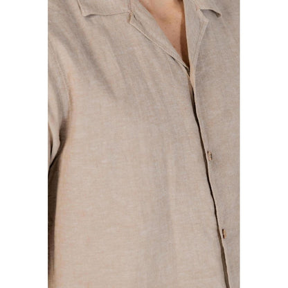 Beige Linen Shortsleeve