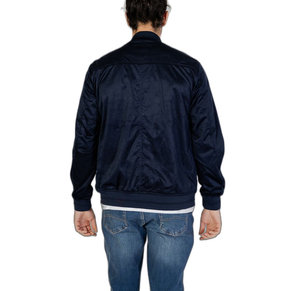 Blue Polyester Jackets & Coat