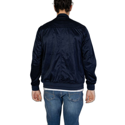 Blue Polyester Jackets & Coat