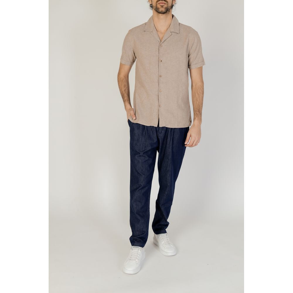 Beige Linen Shortsleeve
