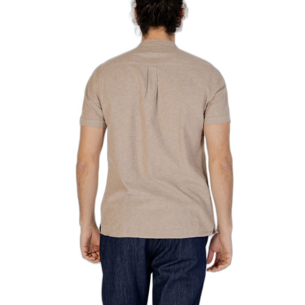 Beige Linen Shortsleeve
