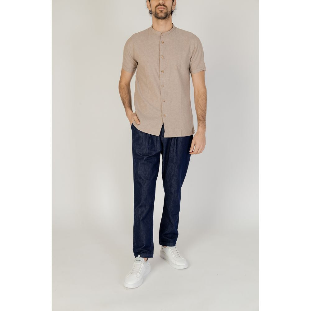 Beige Linen Shortsleeve