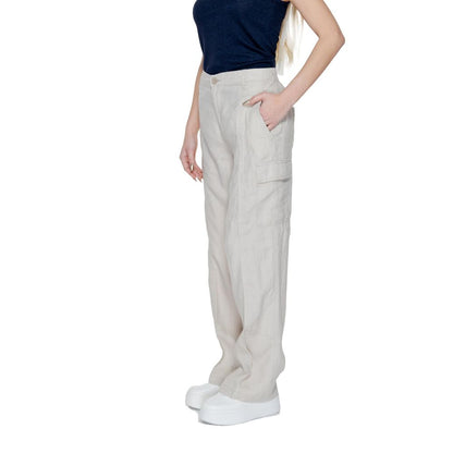 Beige Linen Pant