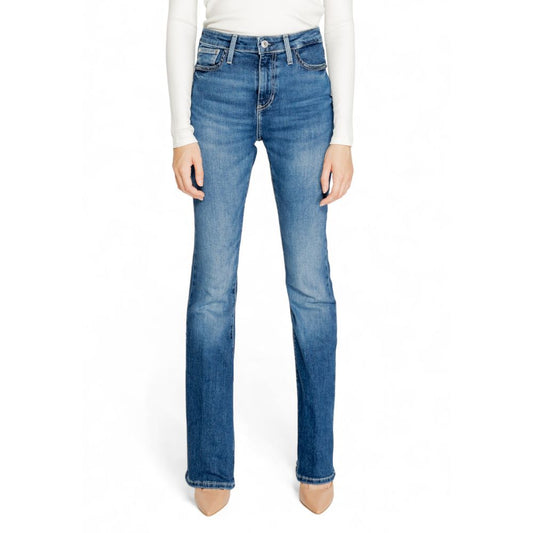 Blue Cotton Bootcut Jean
