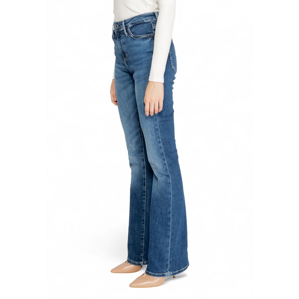 Blue Cotton Bootcut Jean