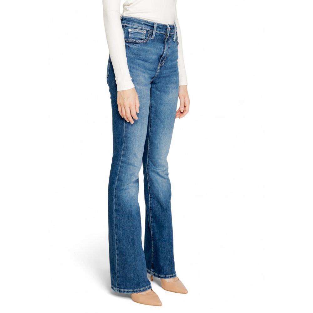 Blue Cotton Bootcut Jean