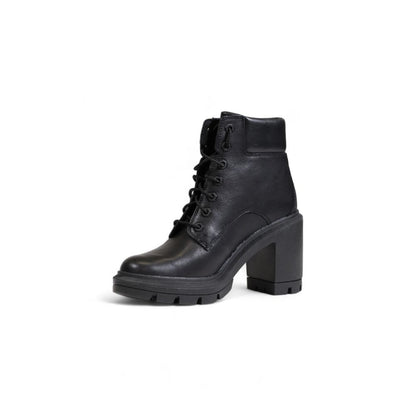 Black Recycled Leather High Heel
