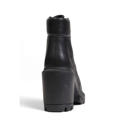Black Recycled Leather High Heel