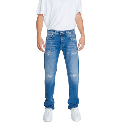 Blue Cotton Relaxed Fit Jean