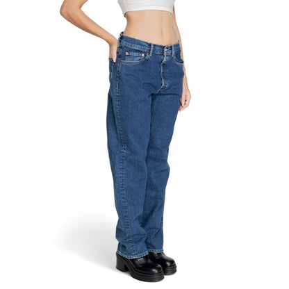 Blue Cotton Mom Jean