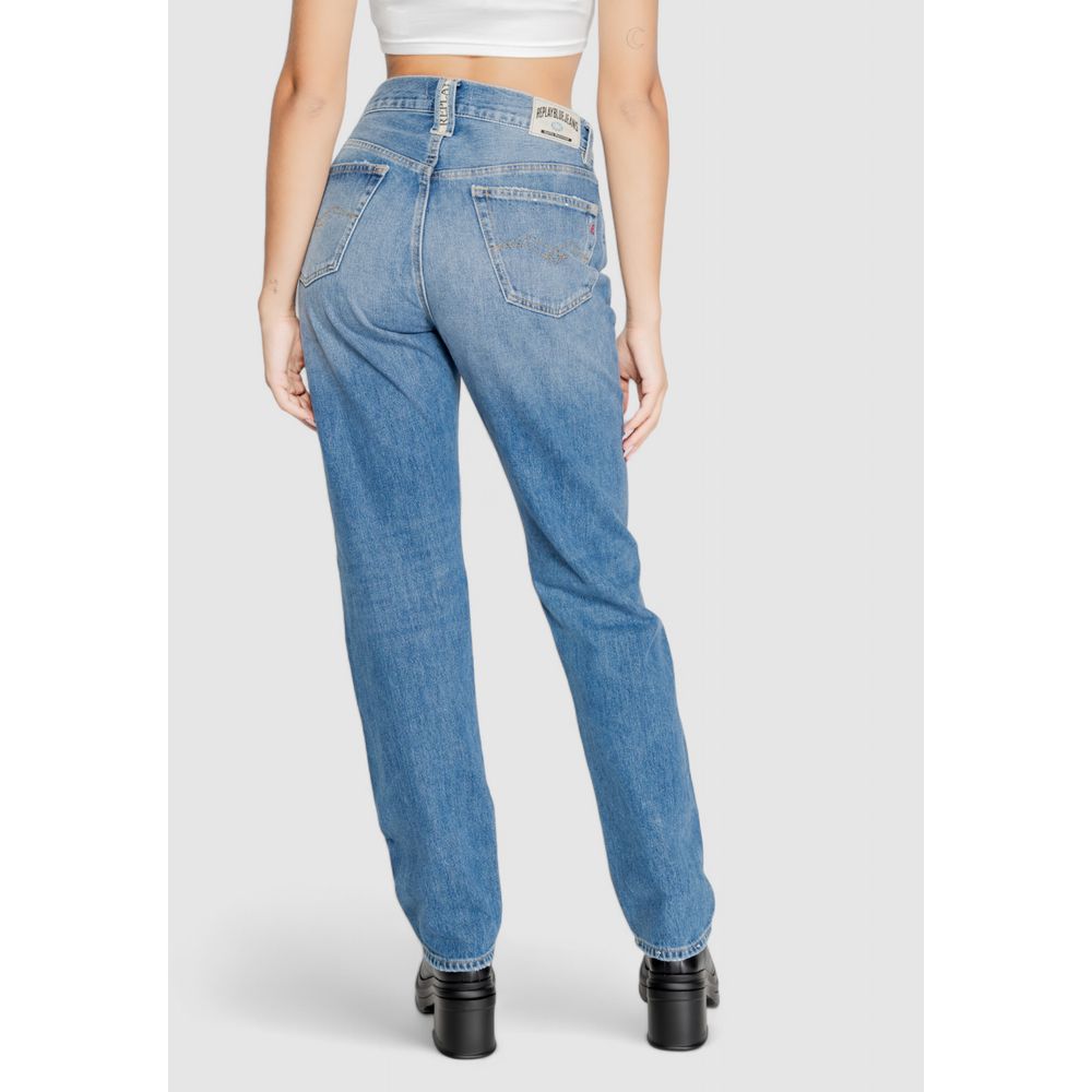Blue Cotton Mom Jean