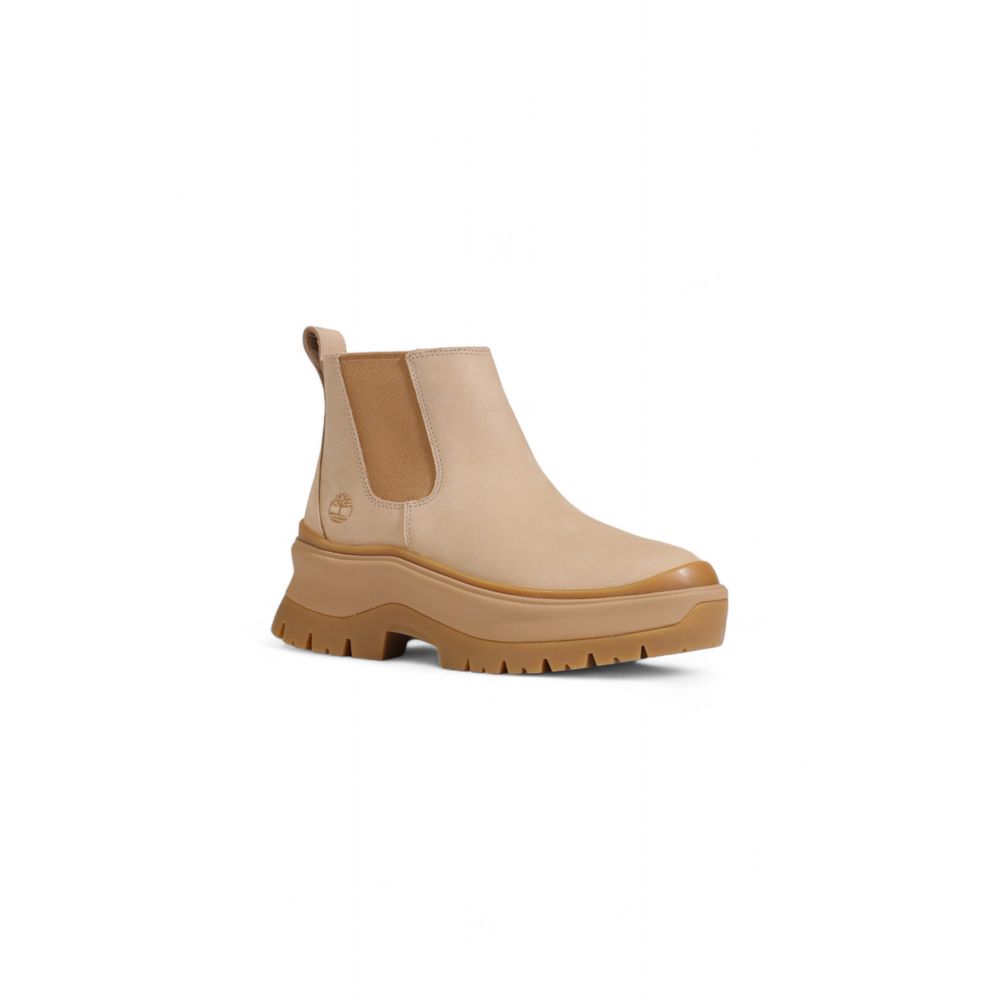 Beige Suede Leather Ankle