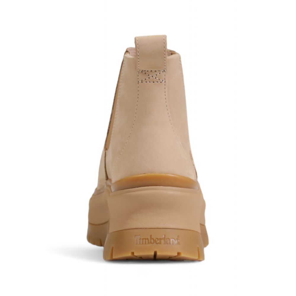 Beige Suede Leather Ankle