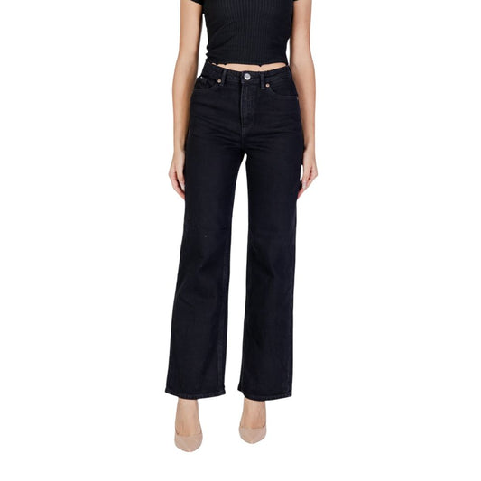 Black Cotton Mom Jean