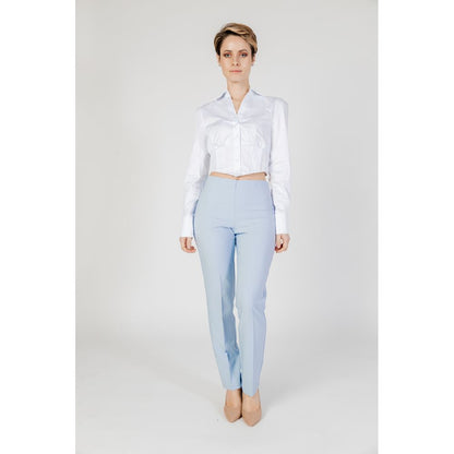 Blue Polyester Pant