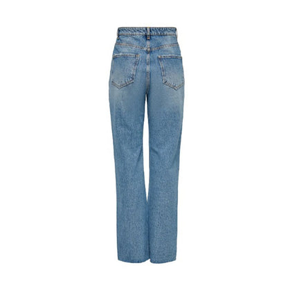 Light Blue Cotton Relaxed Fit Jean