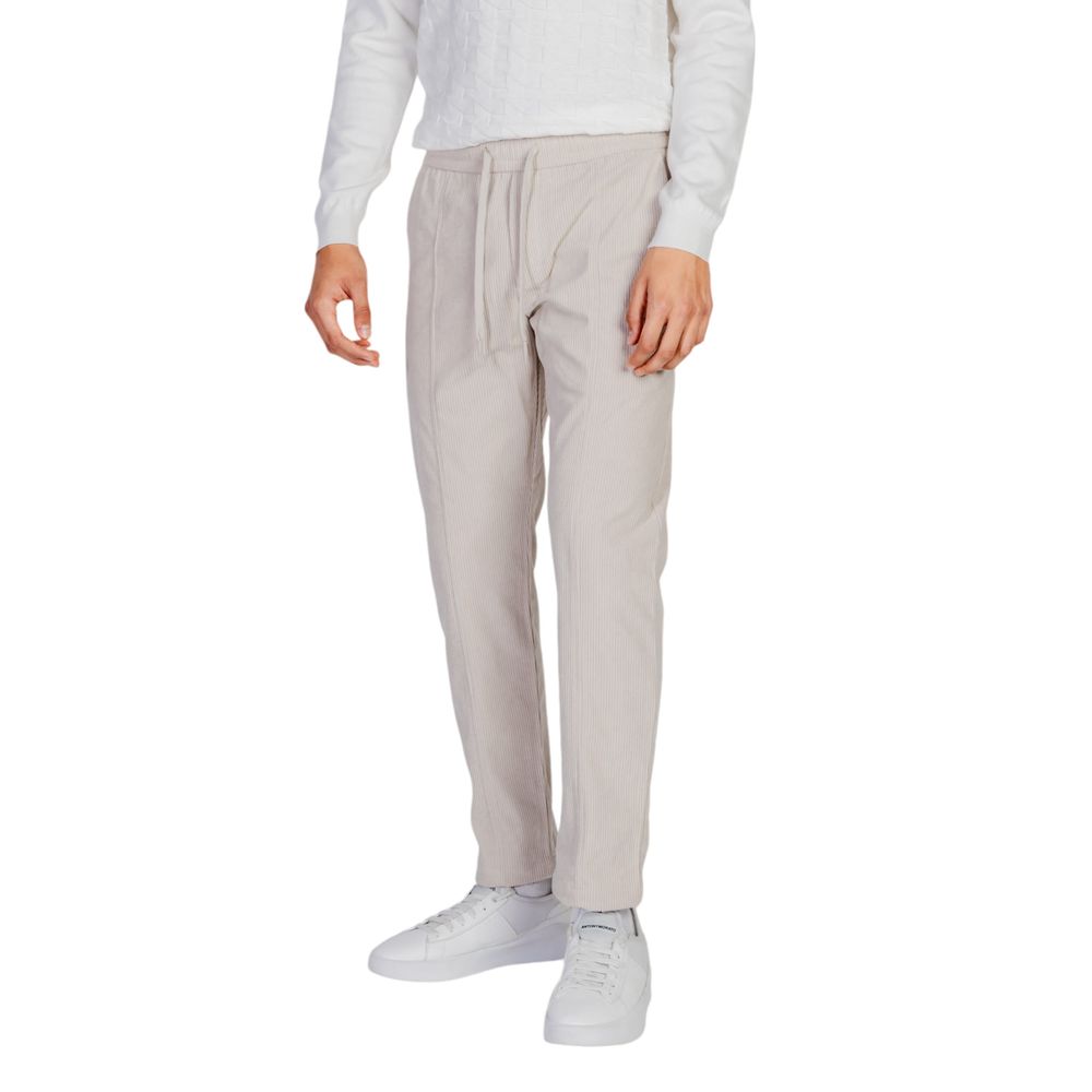 Beige Polyester Pant