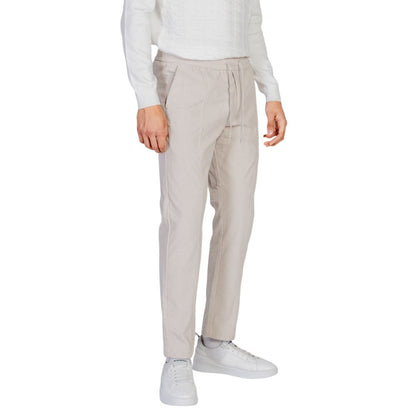Beige Polyester Pant
