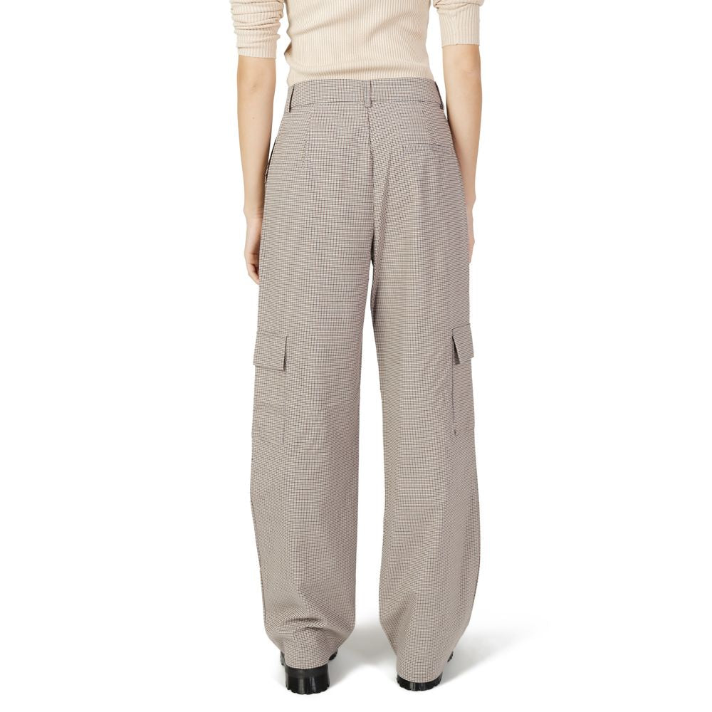 Beige Polyester Pant