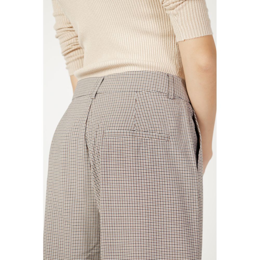 Beige Polyester Pant