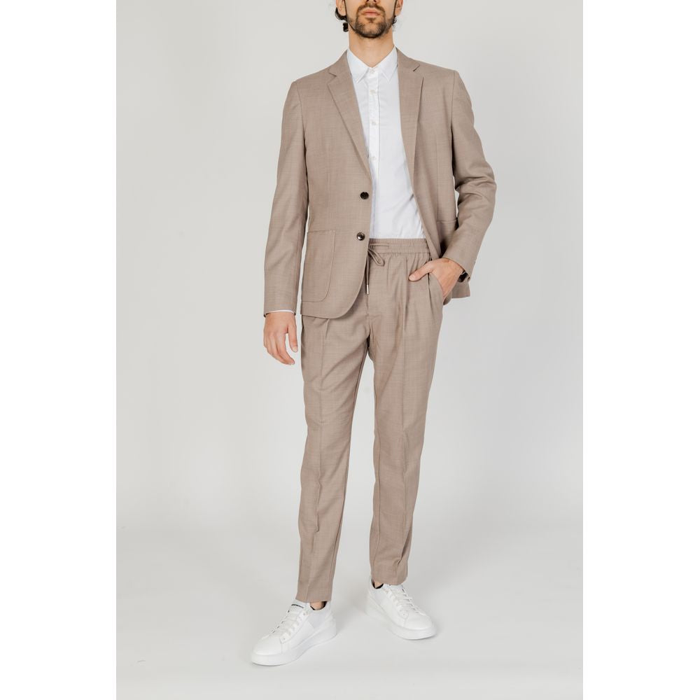 Beige Polyester Pant