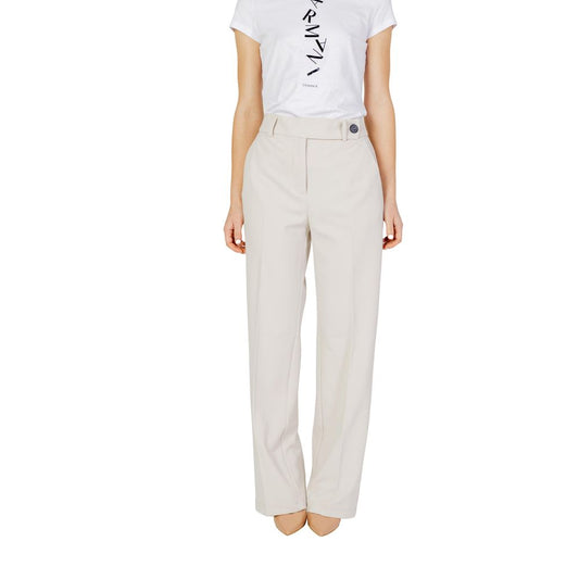 Beige Polyester Pant
