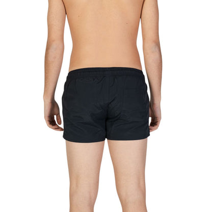 Black Polyester Swim Short