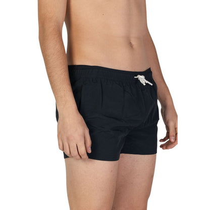 Black Polyester Swim Short