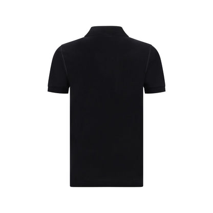 Black Cotton Polo Shirt