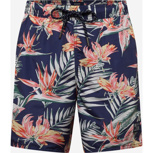 Blue Polyester Swim Short