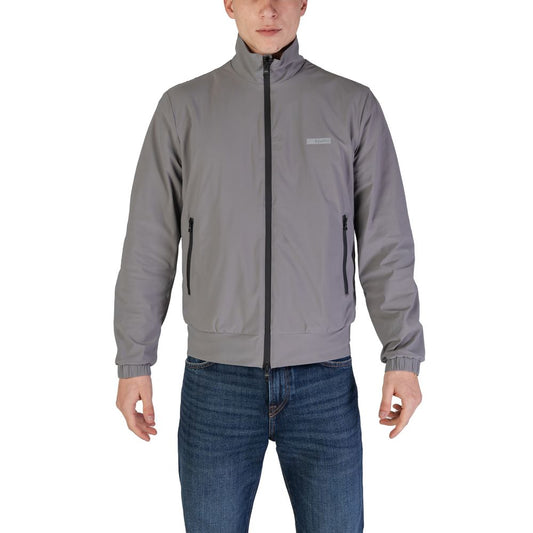 Gray Polyamide Jackets & Coat