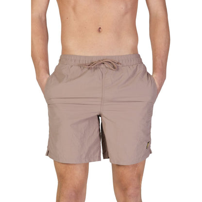 Beige Nylon Swim Shorts