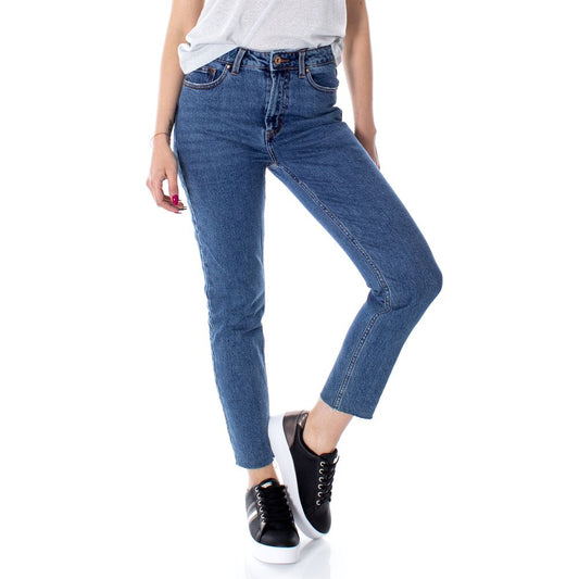 Blue Cotton Mom Jean