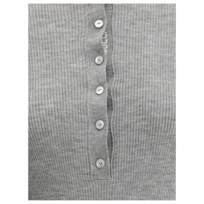 Gray Cashmere Top