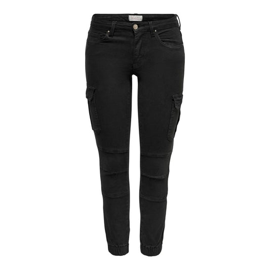 Black Cotton Skinny Pant