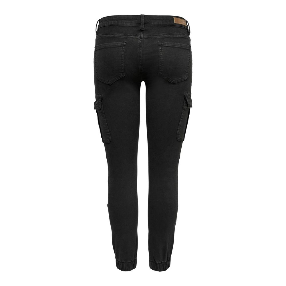 Black Cotton Skinny Pant