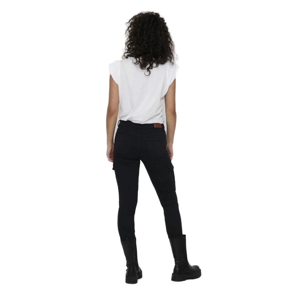 Black Cotton Skinny Pant