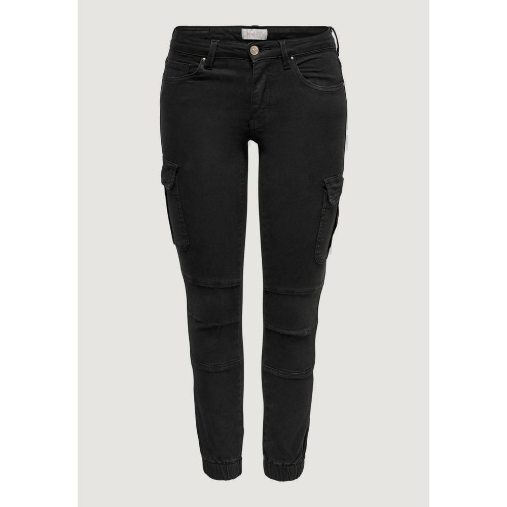 Black Cotton Skinny Pant