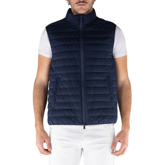 Blue Polyester Men's Vest