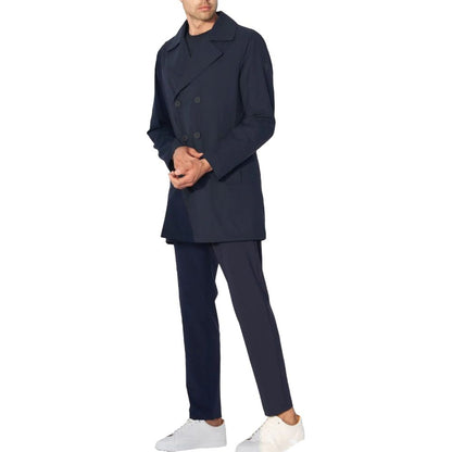 Blue Recycled Polyester Men Jacket