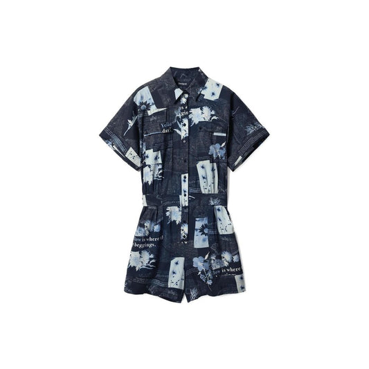 Blue Viscose Jumpsuit