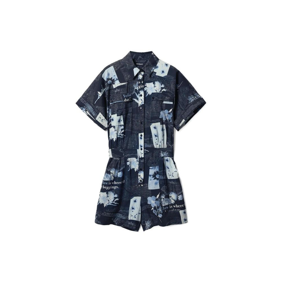 Blue Viscose Jumpsuit