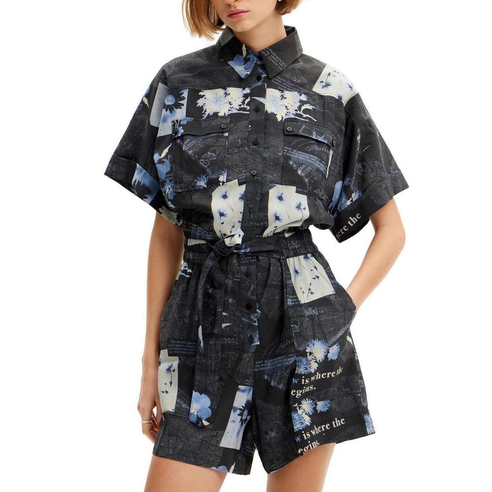 Blue Viscose Jumpsuit
