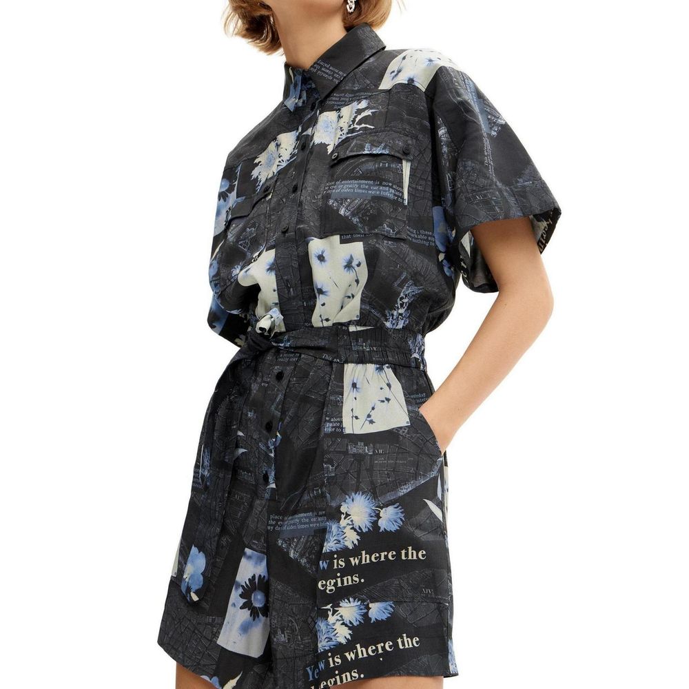 Blue Viscose Jumpsuit