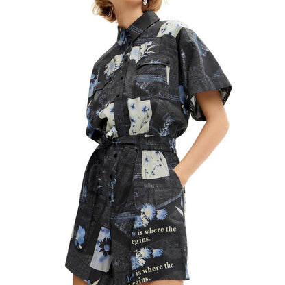 Blue Viscose Jumpsuit
