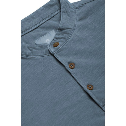 Light Blue Cotton Men T-Shirt
