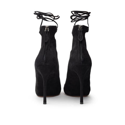 Black Suede Leather Sandal