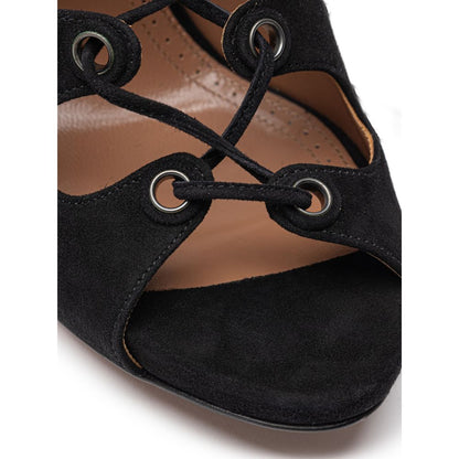 Black Suede Leather Sandal