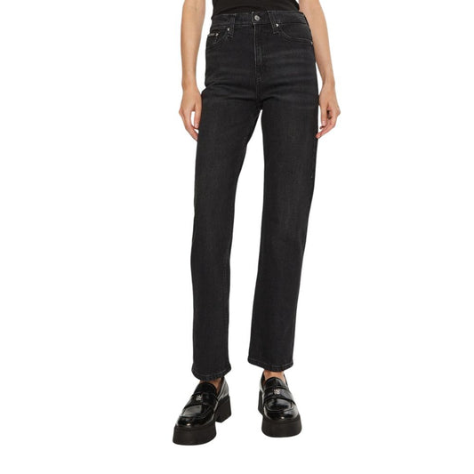Black Cotton Mom Jean